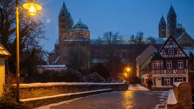 Dom an einem Winterabend, Speyer