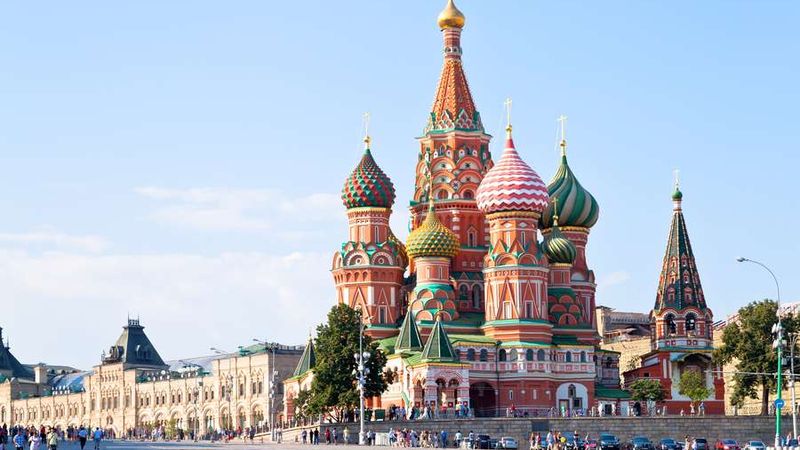 Roter Platz mit Basilius-Kathedrale, Moskau
