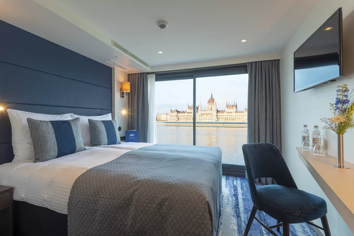 2-Bettkabine Mittel- und Oberdeck (ca. 14 m²), franz. Balkon - ©  2-Bettkabine Mittel- und Oberdeck (ca. 14 m²), franz. Balkon - ©