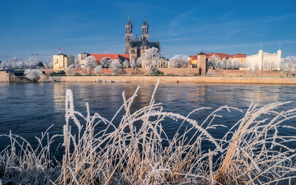 winterliches Magdeburg