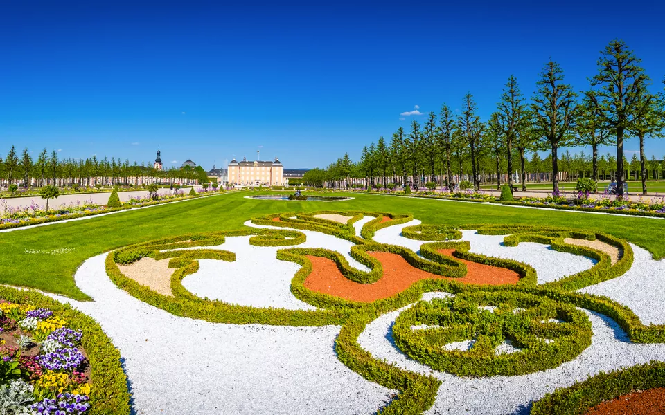 Schlosspark von Schloss Schwetzingen in Baden-Württemberg, Deutschland
