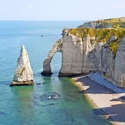 Klippen von Étretat in der Normandie, Frankreich