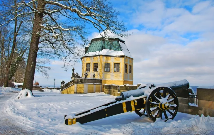 winterliche Festung Königstein im Elbsandsteingebirge, Deutschland - © Festung Königstein GmbH