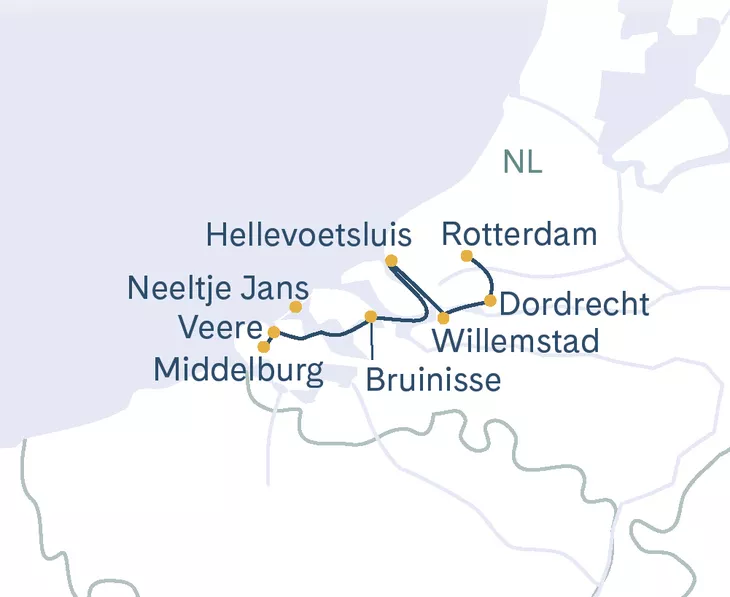 Routenplan MS Normandie Zeelandroute