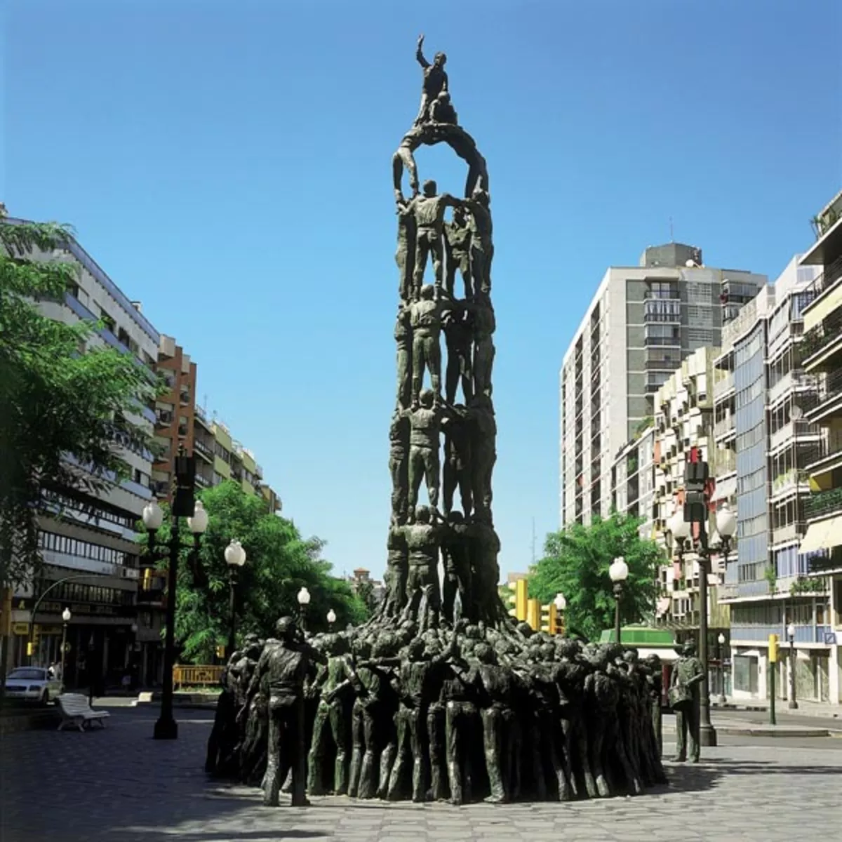 Monument für die katalanischen Menschentürme 