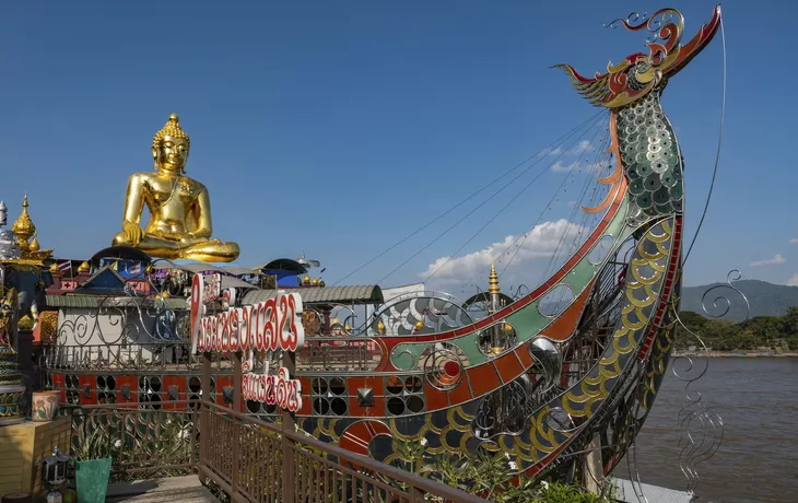 Goldener Buddha Sop Ruak am Goldenen Dreieck
