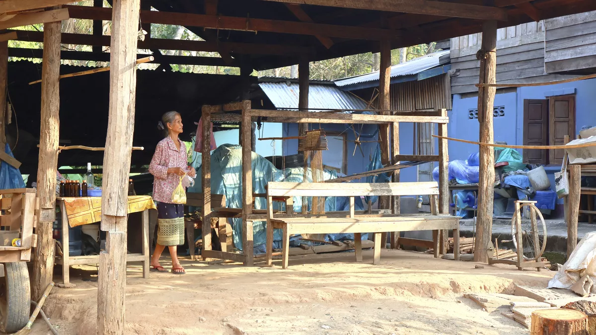 Einheimisches Dorf in Laos