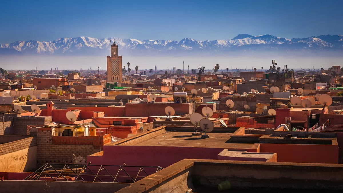 Panorama von Marrakesch vor dem Atlas-Gebirge - © 2014 Maurizio De Mattei