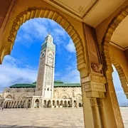 Minarett der Moschee Hassan II in Casablanca