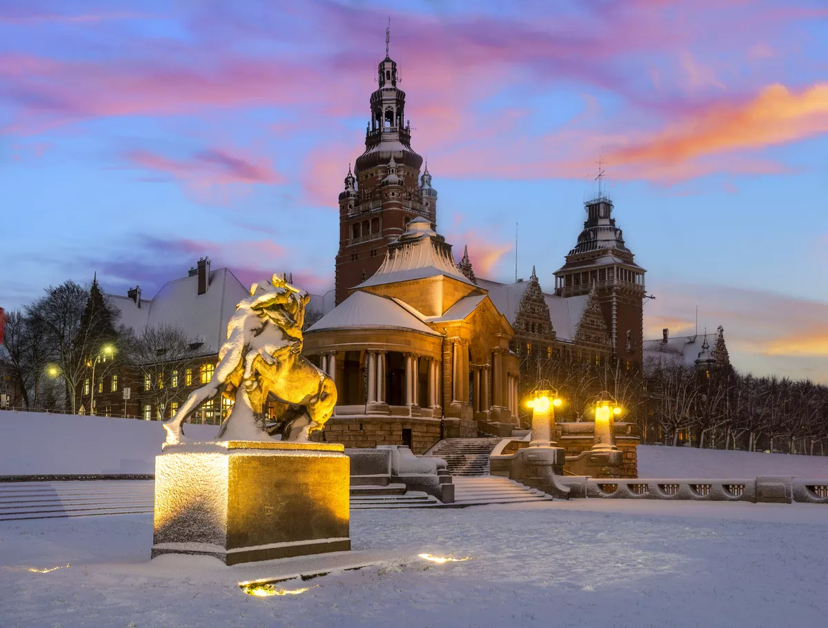 Hakenterrassen in Stettin in der Winterlandschaft - ©Mike Mareen - stock.adobe.com