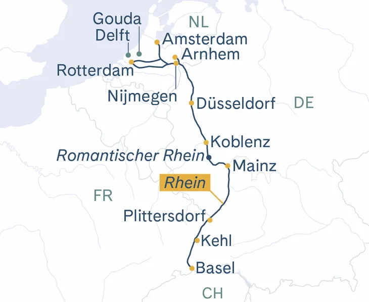 Routenplan MS Edelweiss BSL-AMS-BSL 2027