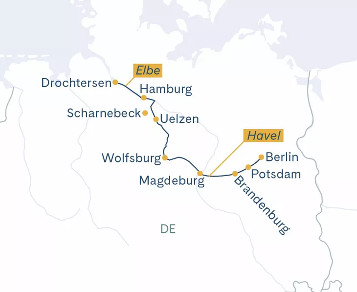 Routenplan Thurgau Chopin Berlin-Hamburg