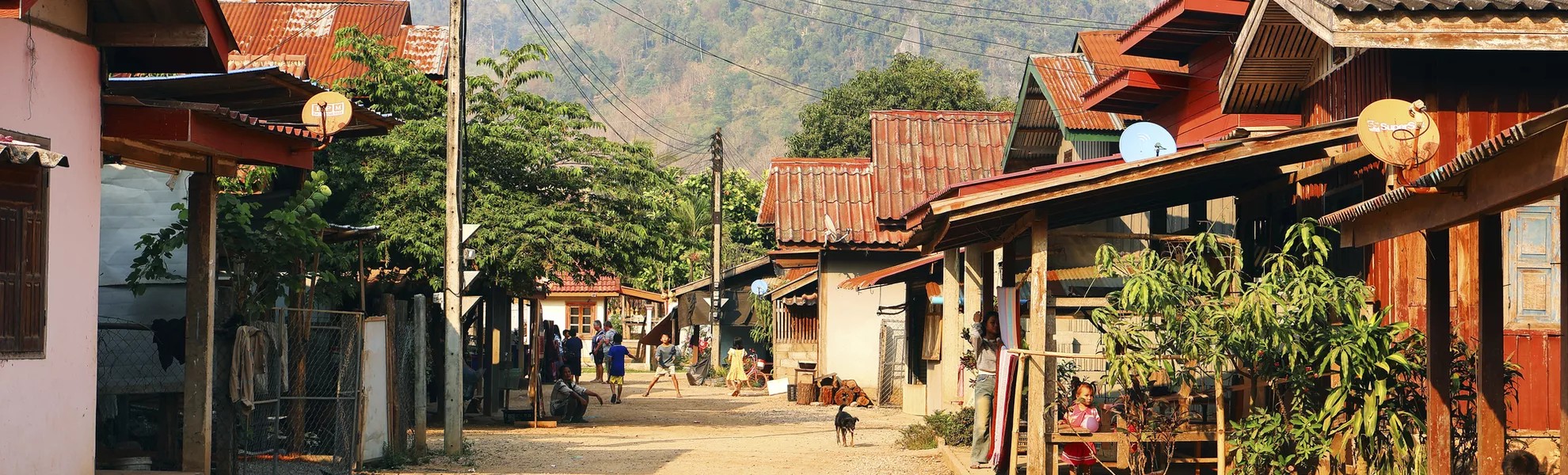 Einheimisches Dorf in Laos