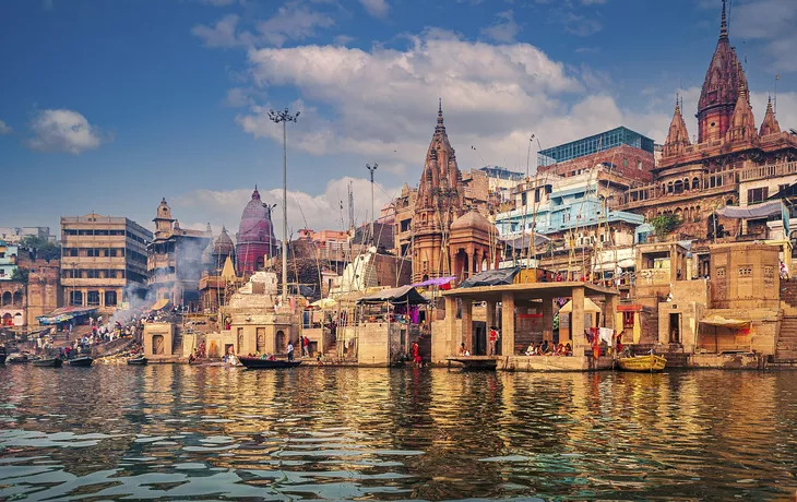 © Copyright: (C) Vinod Khapekar- All Right Reserved. - Beautiful View of Ganga Ghat, Banaras.