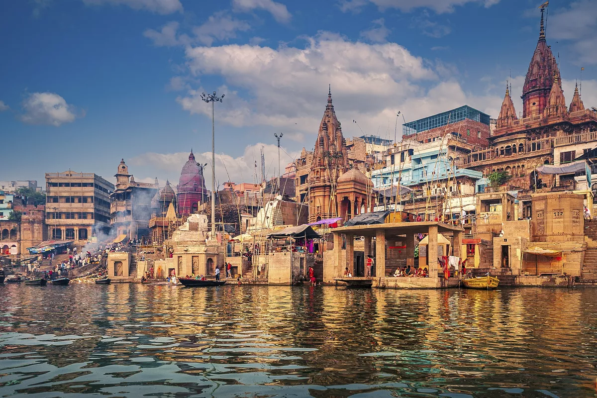 Beautiful View of Ganga Ghat, Banaras. - © Copyright: (C) Vinod Khapekar- All Right Reserved.