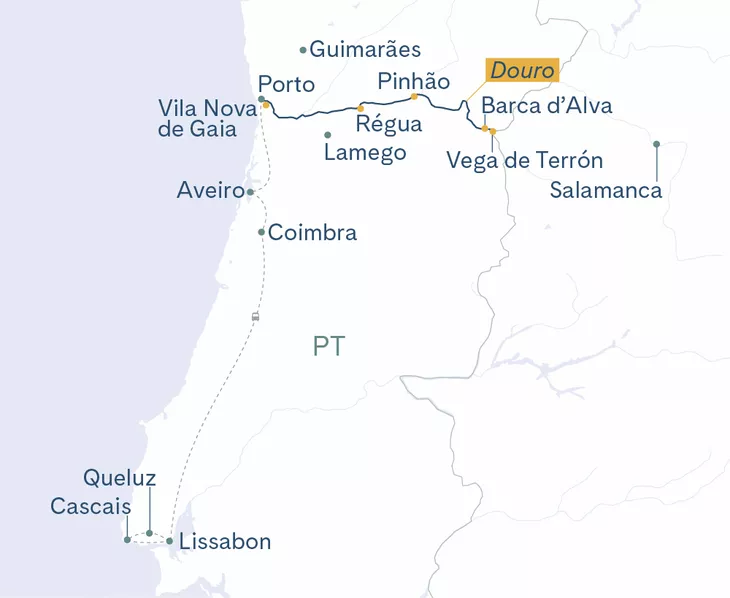 Route mit Nachprogramm Lissabon
