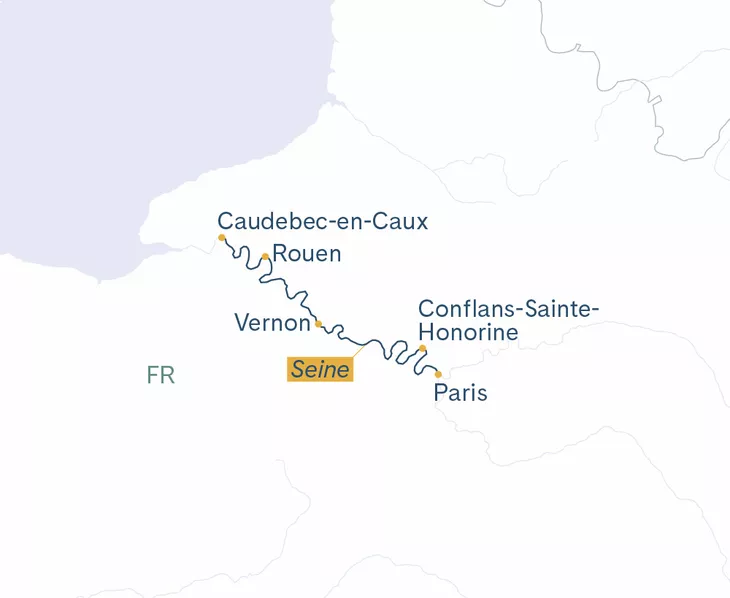 Routenplan Paris-Caudebec-Paris
