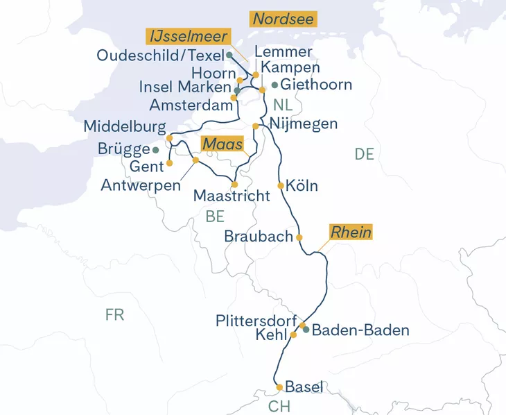 Routenplan BSL-FLAN-BSL