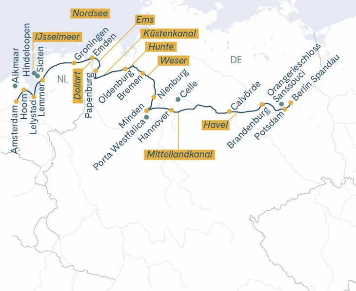 Routenplan Thurgau Saxonia Berlin-Amsterdam 2027
