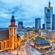 Katharinenkirche, Hauptwache und das Finanzzentrum von Frankfurt