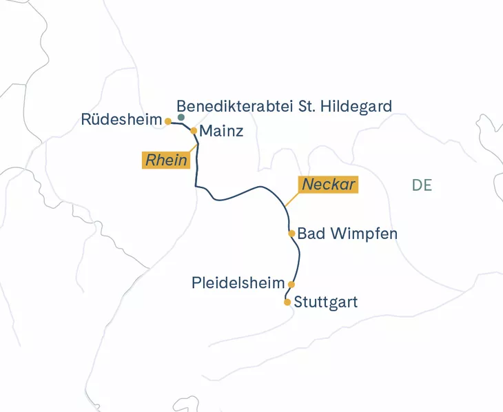 Routenplan Stuttgart-Mainz