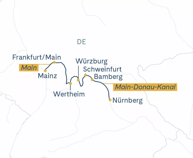 Routenplan Mainz-Nürnberg