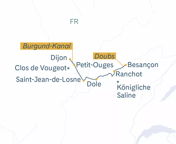 Routenplan Danièle Besançon-Dijon