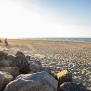 Strand Meer Swinemünde Sonnenuntergang 