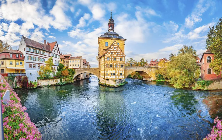 Old town Bamberg in Bavaria, Germany. Romantic  historical town 