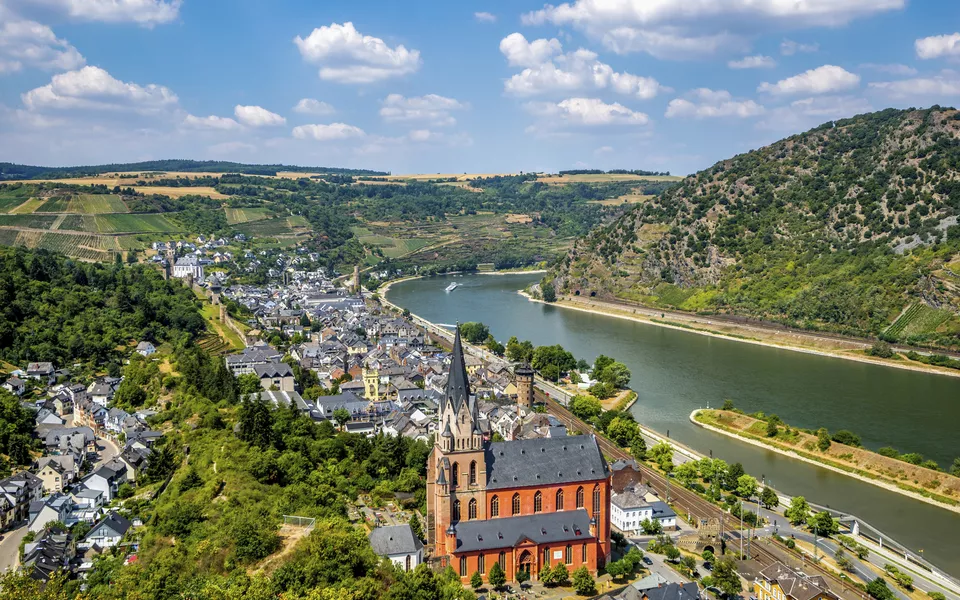 Oberwesel, Vue sur la Vallée du Rhin moyen