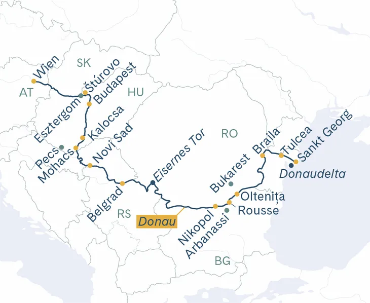 Tulcea - Wien mit MS Nestroy
