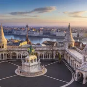 Ausblick von der Fischerbastei in Budapest