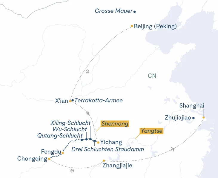 Routenplan Victoria Isabella PEK–YICH–CHO–SHANG 2027