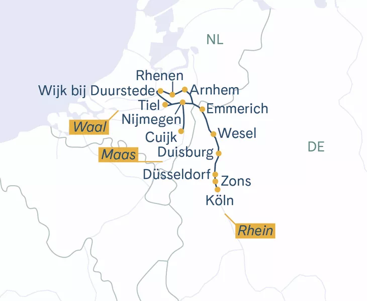Routenplan MS Classica KöL–NIJ–TIE–KöL