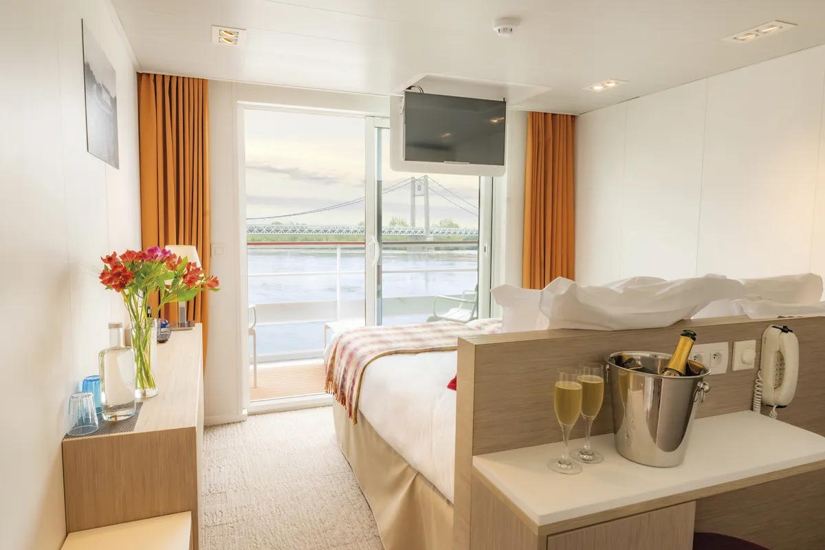 MS Loire Princesse, Kabine mit zwei getrennten Betten, Oberdeck - ©CroisiEurope
