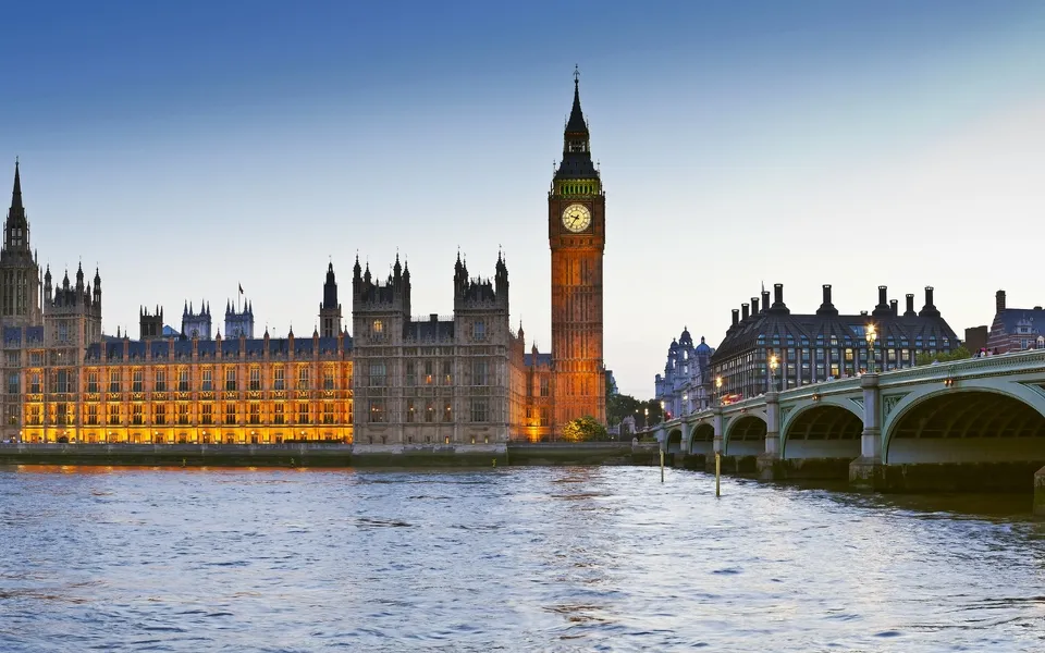 Big Ben, Parlament und Westminster in London, Vereinigtes Königreich