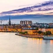 Scenic Sommer Nacht-Panorama von Stockholm,Schweden
