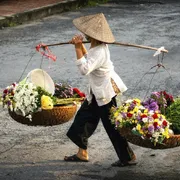 Blumenverkäuferin Hanoi