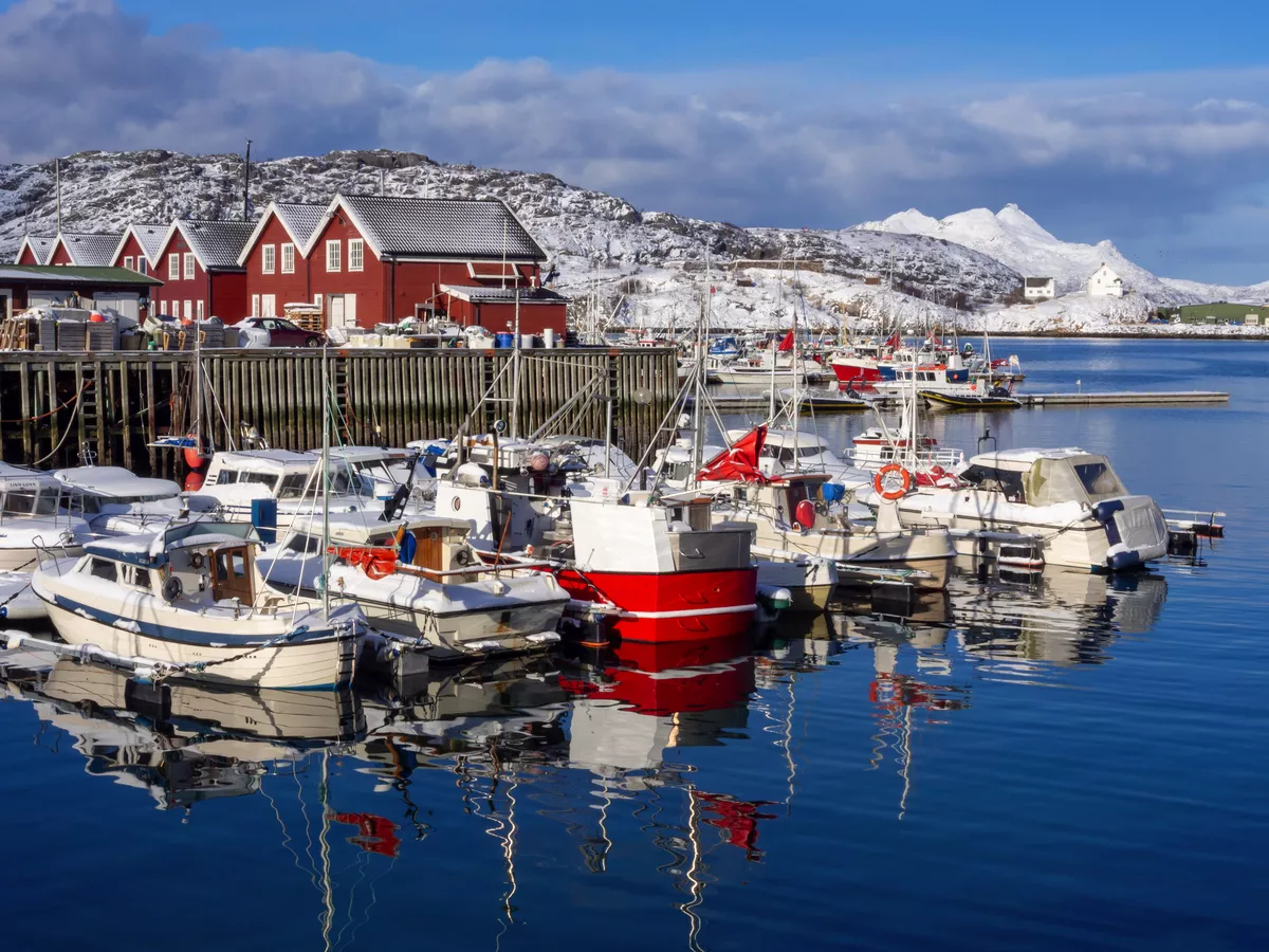 Fischerboote im Winter im Hafen von Bodo - © salparadis - stock.adobe.com